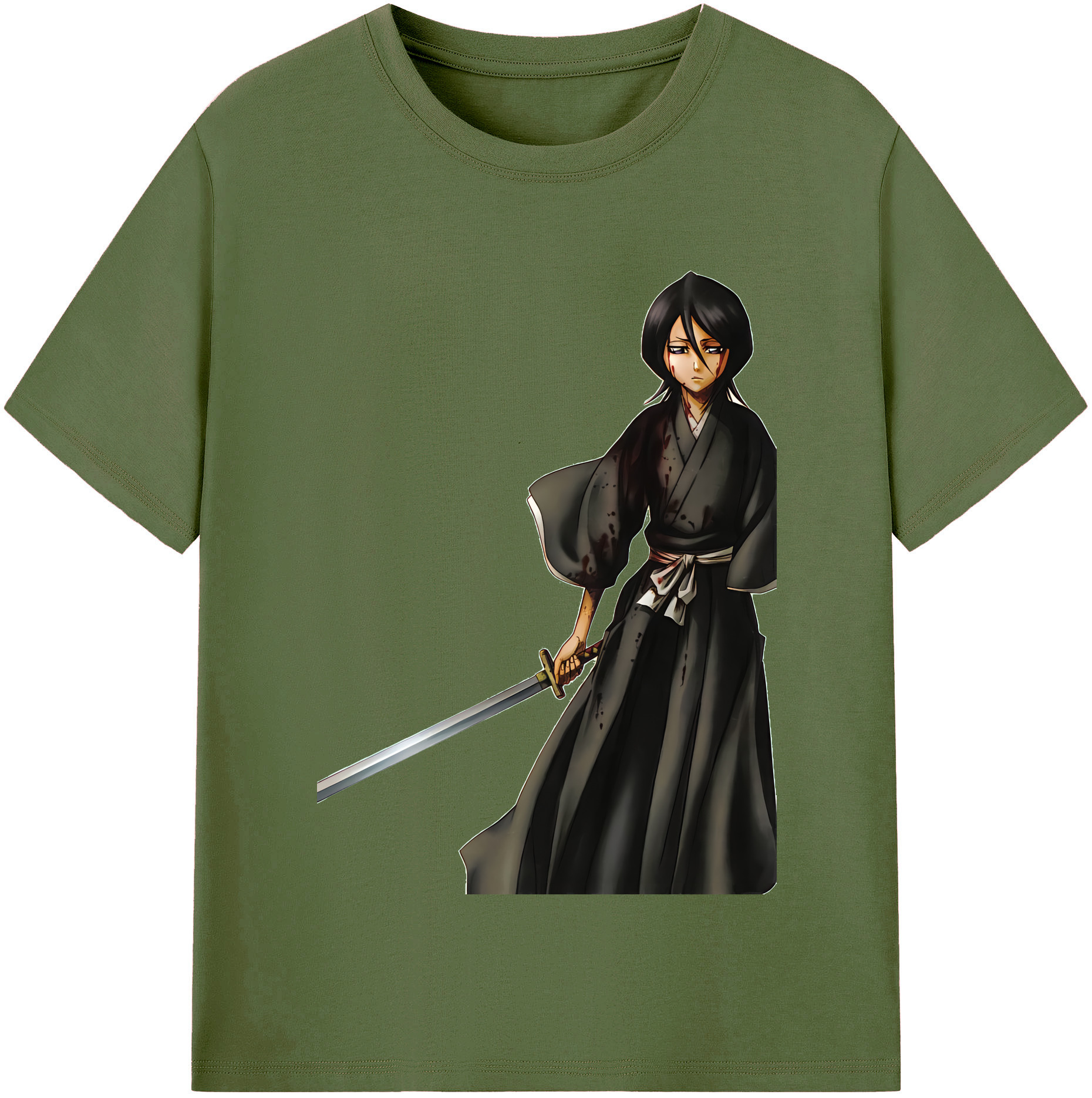 （画像用） ブリーチ 朽木ルキア BLEACH Kuchiki Rukia 綿100％半袖Tシャツ（フロントプリント）